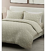 Nature Bouquet 100% Cotton 300 TC Grey Floral Print Scented King Bedsheet with 2 Pillow Covers (Jasmine Fragrance)