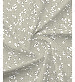 Nature Bouquet 100% Cotton 300 TC Grey Floral Print Scented King Bedsheet with 2 Pillow Covers (Jasmine Fragrance)