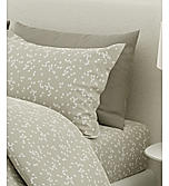 Nature Bouquet 100% Cotton 300 TC Grey Floral Print Scented King Bedsheet with 2 Pillow Covers (Jasmine Fragrance)