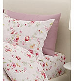 Nature Bouquet 100% Cotton 300 TC Pink Floral Print Scented King Bedsheet with 2 Pillow Covers (Rose Fragrance)