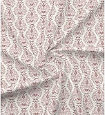 Isabella 500 TC Tencel Cotton King Size Bedsheet with 4 Pillow Covers (Double Marrow Stitch) - Pink & White Ethnic Print