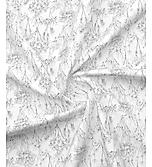 Isabella 500 TC Tencel Cotton King Size Bedsheet with 4 Pillow Covers (Double Marrow Stitch) - White & Grey Floral Print