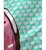 Rock & Room Fine Cotton Sea Blue & Pink Cartoon Print King Bedsheet Set