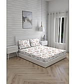 Iris Gaze 100% Fine Cotton Multicolor Floral Print King Bedsheet Set