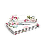 Iris Gaze 100% Fine Cotton Multicolor Floral Print King Bedsheet Set