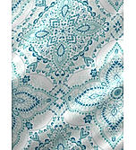 Iris Gaze 100% Fine Cotton Blue Ethnic Print King Bedsheet Set