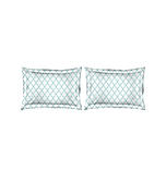 Iris Gaze 100% Fine Cotton White & Blue Ethnic Print King Bedsheet Set