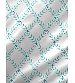 Iris Gaze 100% Fine Cotton White & Blue Ethnic Print King Bedsheet Set