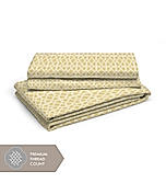 Cottage Garden 100% Cotton 300 TC Percale Weave Yellow Ethnic Print Double Bedsheet with 2 Pillow Covers