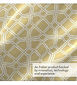 Cottage Garden 100% Cotton 300 TC Percale Weave Yellow Ethnic Print Double Bedsheet with 2 Pillow Covers