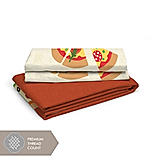 Rock & Room 100% Cotton 300 TC Satin Weave Digitally Printed Multicolor Single Bedsheet with 1 Pillow Cover