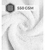 Luxe Loom 100% Cotton 550 GSM Bath Towel - Brilliant White