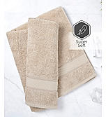 Luxe Loom 100% Cotton 550 GSM Bath Towel - Soft Sand (Beige)