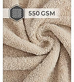 Luxe Loom 100% Cotton 550 GSM Bath Towel - Soft Sand (Beige)
