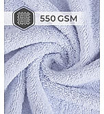 Luxe Loom 100% Cotton 550 GSM Bath Towel - Country Air (Light Blue)