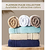 Platinum Pulse 100% Cotton 625 GSM Bath Towel - Navy Blue
