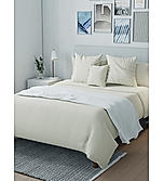 Mussette 600 TC 100% Cotton Ultra Luxurious Ivory Solid Print Double Comforter