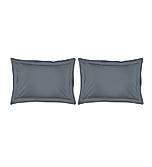 Pure Earth 300 TC Cotton Ultra Fine Blue Solid Print King Bedsheet Set