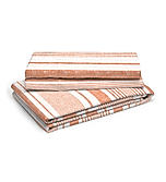 Signature Sateen 100% Cotton 300 TC Coral Stripes Print Anti Viral King Bedsheet with 2 Pillow Covers
