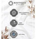 Baltic 224 TC Tencel Cotton Super Fine White Ethnic Print King Bedsheet Set