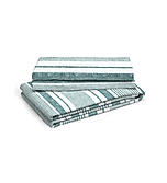 Signature Sateen 100% Cotton 300 TC Blue Stripes Print Anti Viral King Bedsheet with 2 Pillow Covers