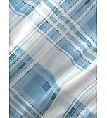 Signature Sateen 300 TC 100% Cotton Ultra Fine Blue Checkered Print King Bedsheet Set