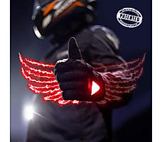 Night Wing Motorcycle Gloves - White