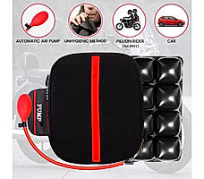 Air Comfy Seat Cushion for Medical, Offices, Home, Motorcycle and Car Lumbar Support - Pillion Premium with Pump