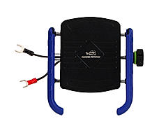Jaw Grip Mobile Holder with Charger - Blue
