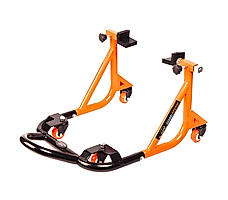 Dismantable Rear Paddock Stand with 360 Rotation- Black + Orange - (Bike Wt upto: 280 kgs)