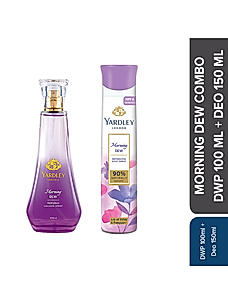 Yardley London Morning Dew Daily Wear Perfume 100ml & Morning Dew Deo 150ml