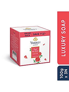 Yardley London Royal Red Rose Luxury Soap Pack of 3 (3 X 100g)