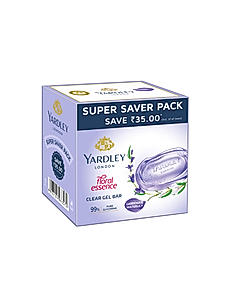 Yardley Clear Gel Bar Gardenia and Waterlily  125gx3