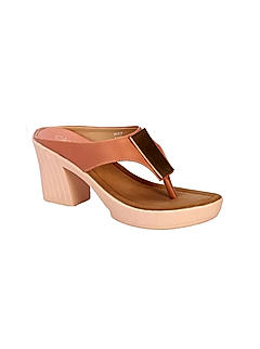 Cleo Peach Heel Slip On Sandal for Women