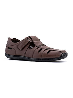 Lazard Brown Leather Peshawari Sandal for Men