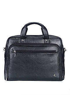 Khadim Men Black Portfolio Bag