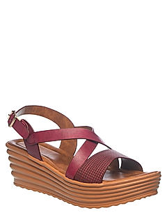 Cleo Maroon Heel Sandal for Women