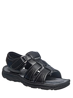 Softouch Black Fisherman Sandal for Men