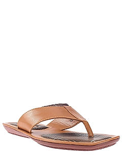 Khadim Tan Flip Flops for Men