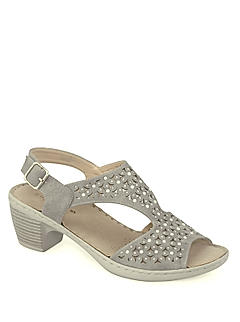 Sharon Grey Peep-Toe Heel Sandal for Women