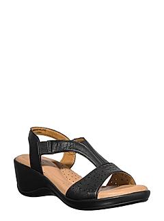 Softouch Women Black Heel Sandal