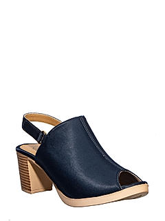 Cleo Navy Peep-Toe Heel Sandal for Women