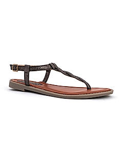 Cleo Grey Flat Sandal for Women