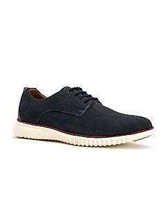 British Walkers Navy Leather Derby Casual Shoe for Men