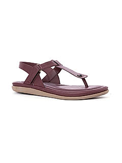 Softouch Maroon Flat Sandal for Women