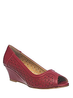 Sharon Maroon Peep-Toe Heel Sandal for Women