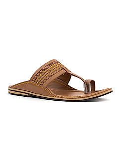 Khadim Brown Kolhapuri Slippers for Men