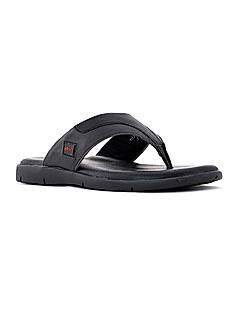 Softouch Black Flip Flops for Men