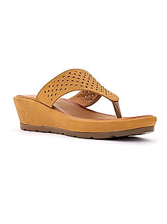 Sharon Tan Brown Heel Slip On Sandal for Women