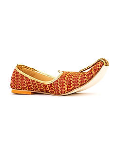 Khadim Red Mojari Ethnic Shoe for Men